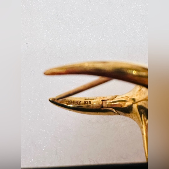 Khiry 18K Gold Vermeil Spiked Hoop Earring - Picture 8 of 10